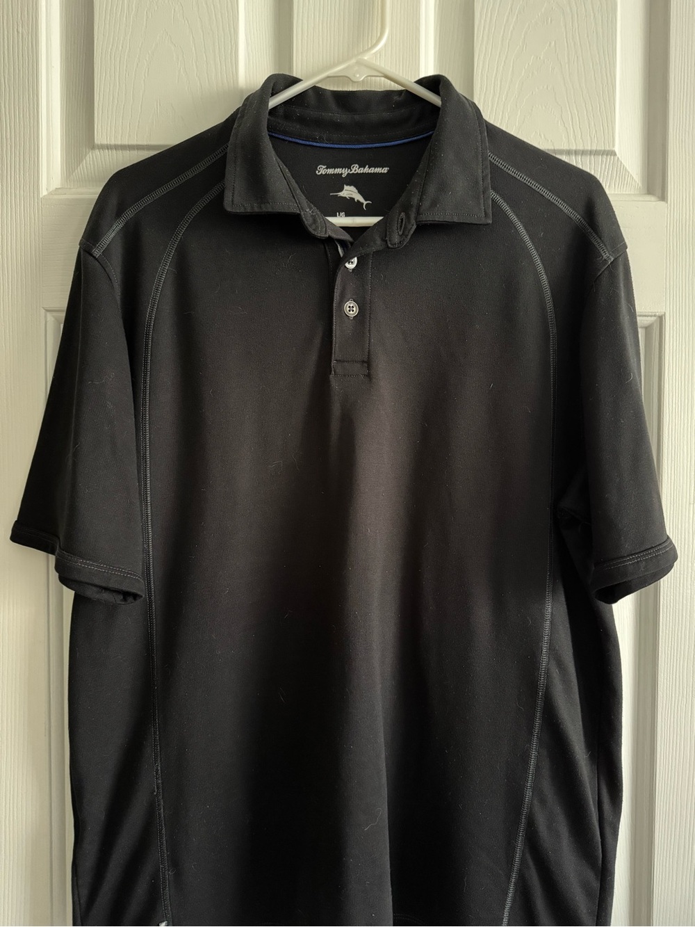 Tommy Bahama Black Emissary IslandZone Polo Shirt Large - Picture 3 of 5